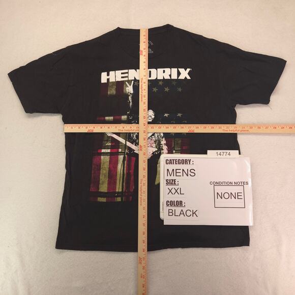 Jimi Hendrix Band Crew Neck Short Sleeve Graphic T Shirt Mens Size 2XL Black - Picture 5 of 9